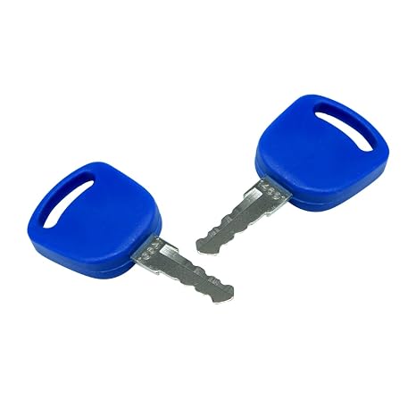 14601 82003267 2Pcs Ignition Keys Compatible with New Holland Tractor T5030 T5040 T5050 T5060 T6010 T6020 T6030 T6040 Compatible with Ford Tractor 5640 6640 6640O 7740 7740O 7840