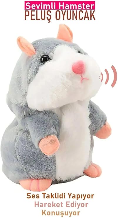 Ses Tekrar Eden Hamster Fare İnteraktif Oyuncak, Çok Renkli