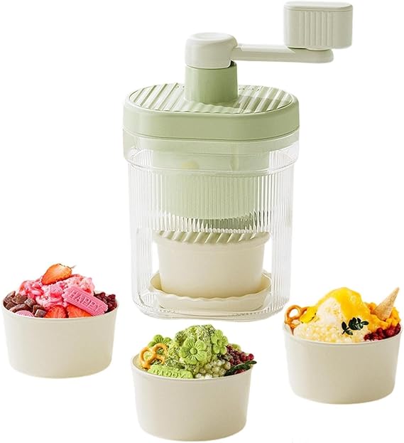 Ice Shaver Machine,Portable Hand-Cranked Slushies Snowcone Maker | Shaved Ice Maker Machine | for Kitchen Bar Party Kids Beginners Treat Cocktail Drink Dessert