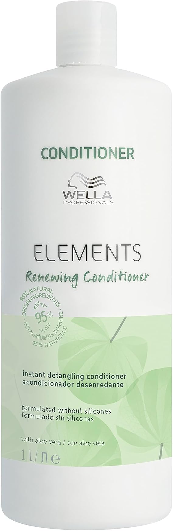 Wella Professionals Elements Renewing Conditioner with Natural Ingredients for Dry Hair and Sensitive Scalp - Repairs, Protects and Prevents Frizz - 1 L