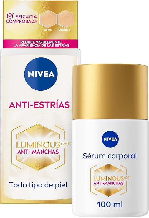 NIVEA Luminous 630 Advanced Anti-Stretch Mark Body Treatment Serum (1 x 100 ml), Body Oil for Even Skin Tone, Body Moisturizer with 48 Hours of Hydration