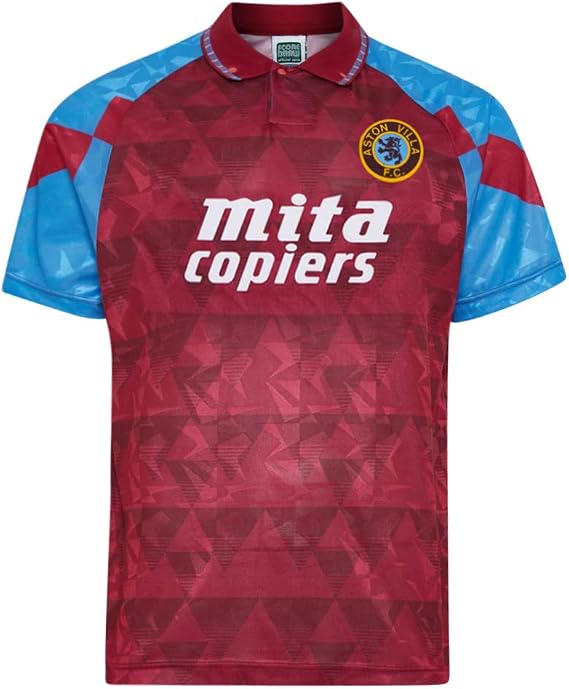 Score Draw Aston Villa 1990 Retro Football Shirt