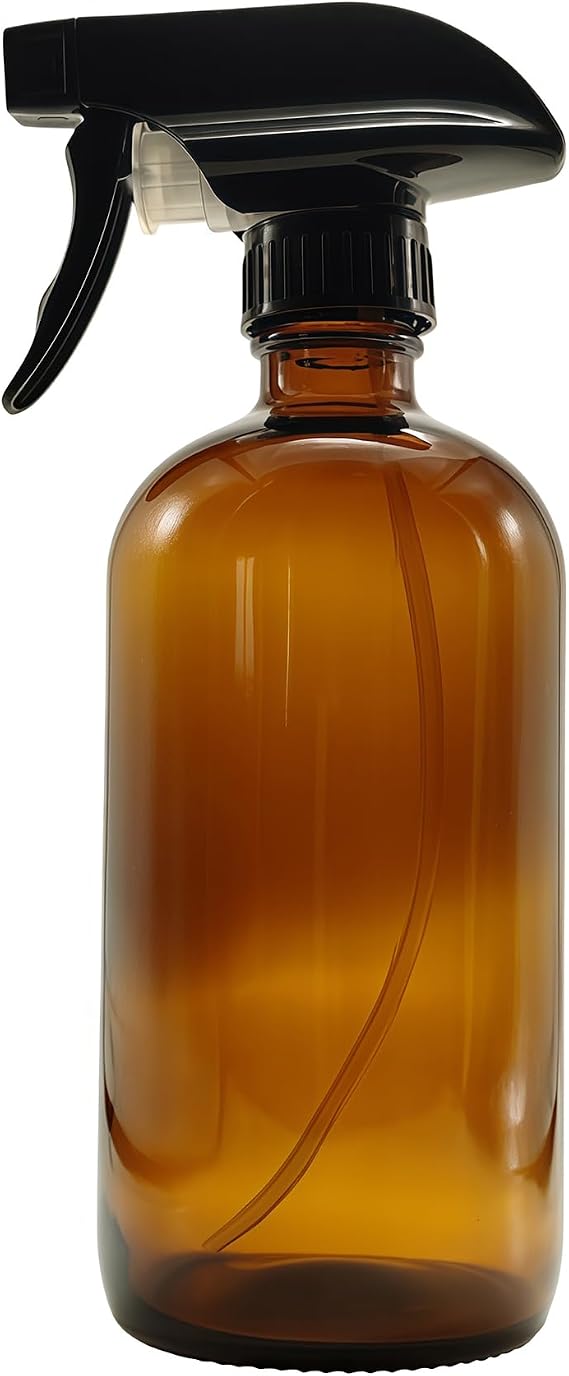 500ml 17oz Amber Glass Spray Bottle Refillable Containers Adjustable Mist Stream Sprayer Bottles for Cleaning Solutions Aromatherapy Plants