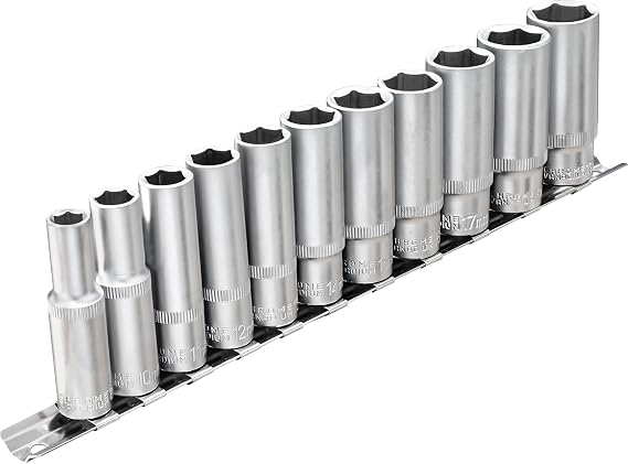 Dakcos 3/8 Inch Socket Spanner Insert Set Hexagonal 8-19 mm