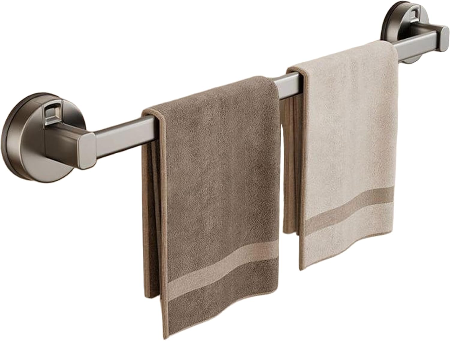 Ideal Swan Suction Towel Holder – Kitchen Towel Holder 50cm, Hand Towel Rail Wall Mounted Aluminium, Bathroom Towel Rail with Suction Cup, No Drilling, Easy to Install, Matte Grey