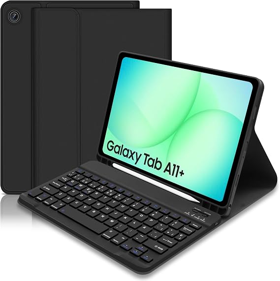 Ñ Spanish Keyboard Case for Samsung Galaxy Tab A11+ 2025/A9+ 2023