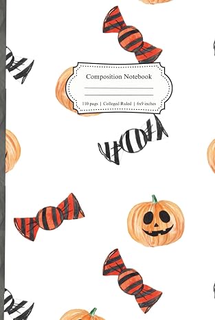 Composition Notebook: Halloween-Themed Candy and Pumpkin with Illustrated Pages – Great for School Notes, Journaling, and Seasonal Spooky Stories
