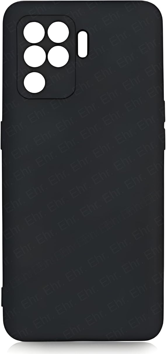 Ehr. Oppo Reno 5 Lite ile Uyumlu Lansman Kılıf, İçi Kadife Silikon, Kamera Çıkıntılı Koruyucu, Leke Tutmaz ve Darbe Emici Şık Kapak (Siyah, Oppo Reno 5 Lite)