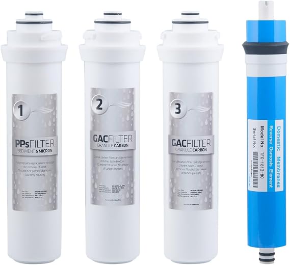 4Lu Filter Set with Membrane that is Perfectly Compatible with İhlas Aura Cebilon Unique Digital Water Purifier