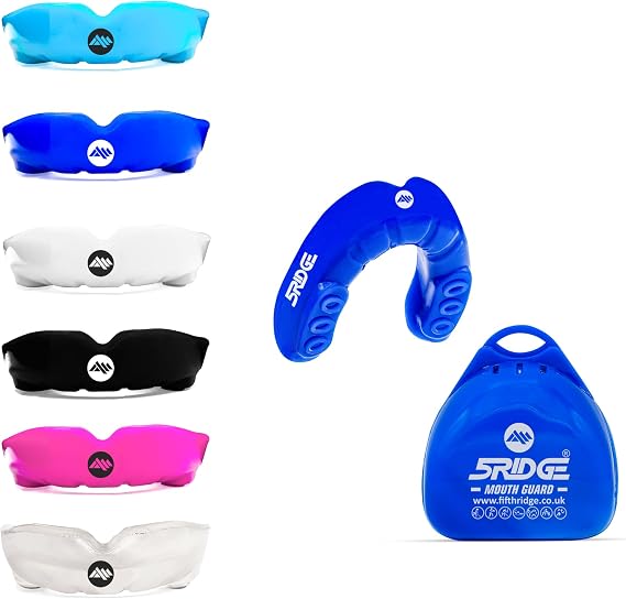 Mouth Guards for Boxing Men Adult Youth Junior Mouldable Rughby Sports Slim Fit Boil and Bite Gum Shield with Box MMA Hockey Basketball Muay Thai Football (Blue, Adult Over 11 Years)