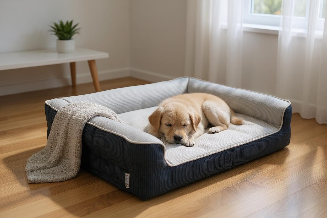viscopet Premium Sofa Blok sungerli Alezli Fermuarlı Yıkanabilir Köpek Yatağı-S-blkgr Medium
