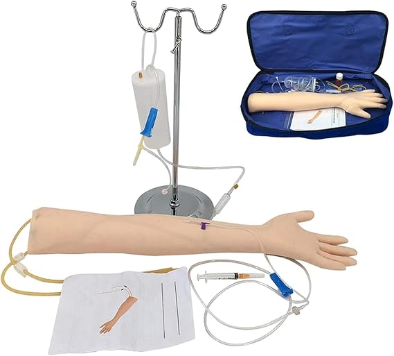 Arm Injection Mannequin for Phlebotomy Training, Realistic Blood Drawing Practice with Recovery Function, Essential for Medical Education