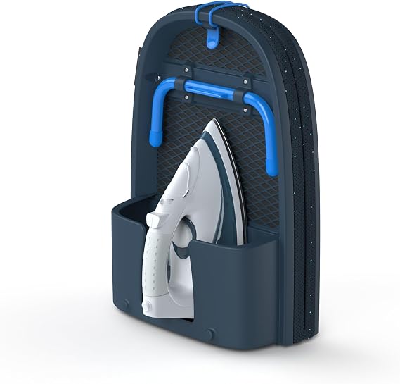 Joseph Joseph Pocket Plus Tabletop Ironing Board, Foldable, Compact and Space Saving, Black/Blue