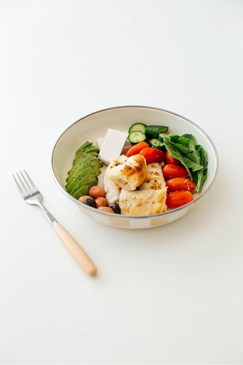 Beige Emaye Bowl Tabağı - Bowl Kase - Salata Kasesi - Sunum Kasesi