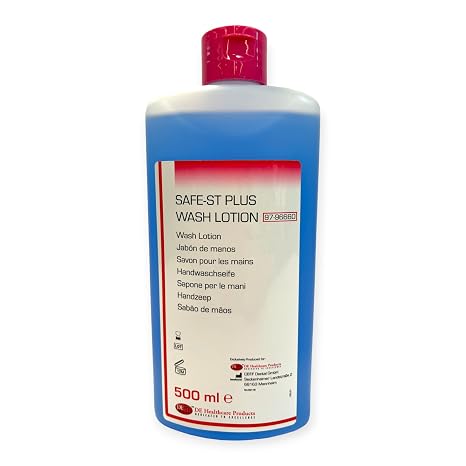 Safe-ST Plus Waschlotion (500 ml) milde und rückfettende Flüssigseife pH-hautfreundliche Handwaschseife praktische Nachfüllseife