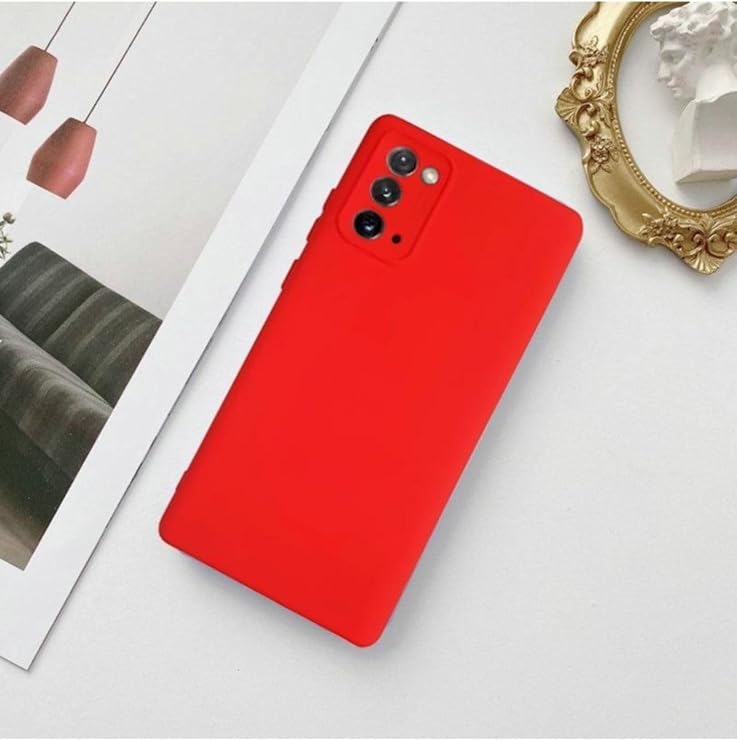 bbtech Samsung Galaxy Note 10 Plus Lansman Likid Silikon Kamera Korumalı Kılıf Kırmızı;Kırmızı