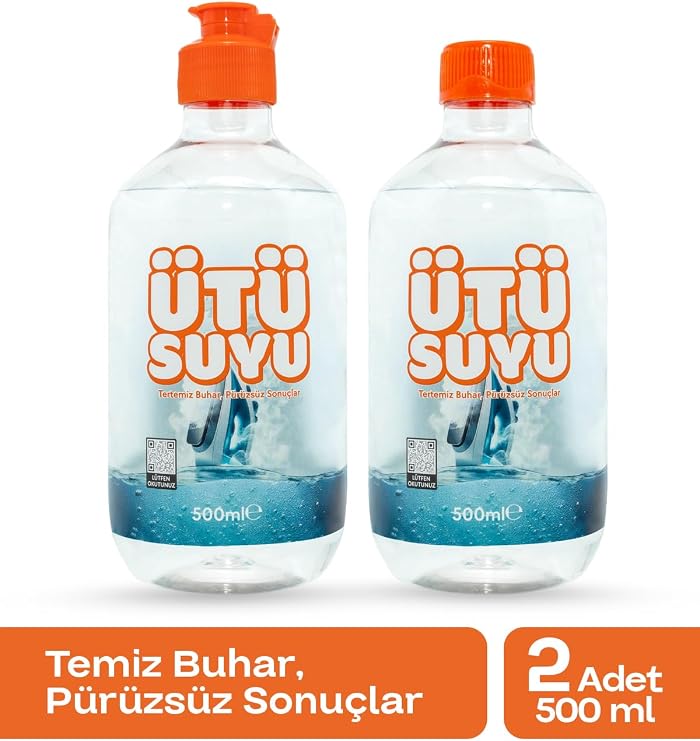 Zahmetsiz, Kolay ve Hızlı Ütüleme 2 Adet 500 ml - Ütü, Buhar Kazanlı Ütü ve Kırışık Giderici Ütüler Için