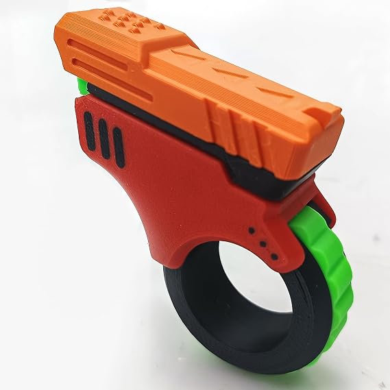 オレンジフィジェットスライダー 3dプリント フィジェットガジェット ノベルティ おもちゃ ストレス解消 リラックス Edc ジャイロ フィンガーリング 指先 テクスチャード加工 スピナー フリップ Asmr Adhd 3+