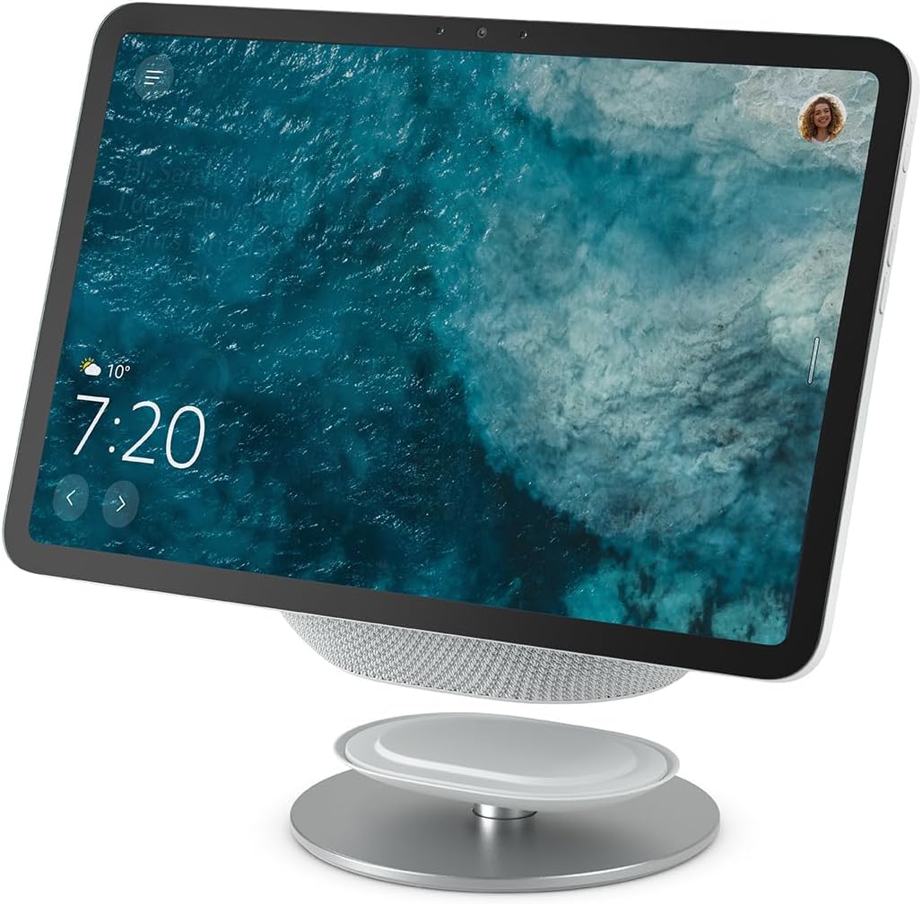 Amazon Adjustable Stand | Designed for Amazon Echo Show 8 & 11 (2025 releases, sold separately) | Glacier White