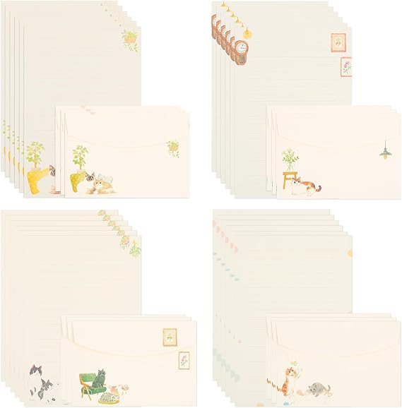 Letter Writing Set with 48 Pcs Writing Paper and 24 Pcs Envelopes