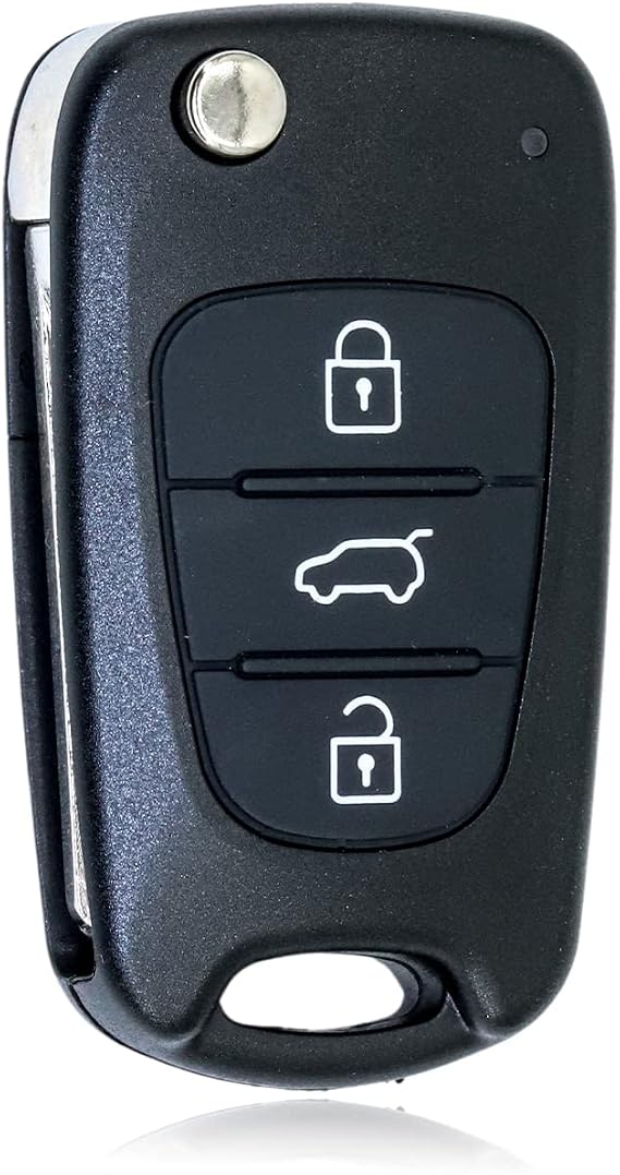3 Button Replacement Remote Flip Key Fob Case Shell Fix For Compatible with Hyundai i20 i30 i35 iX20 iX35 and Kia Ceed Soul Sportage Venga
