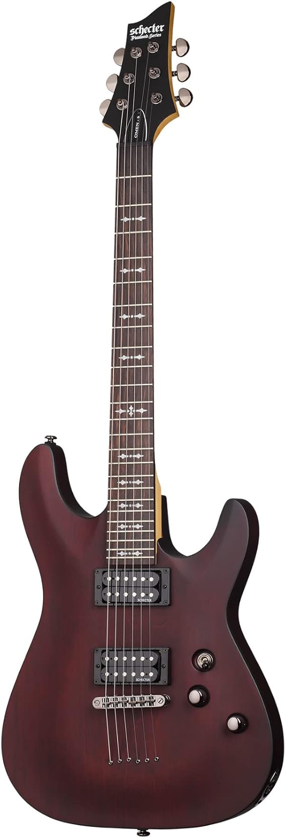 SCHECTER OMEN 6 WALNUT SATIN Electric guitars Metal - modern