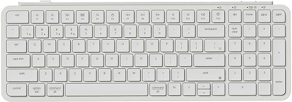 Keychron B2 Pro Ultra-Slim Wireless ZMK Custom Keyboard, 96% US ANSI Layout Triple-Mode 2.4 G/Bluetooth 5.2/Wired Programmable, Lightweight Quiet Key with Numeric Keypad for Mac/Windows, White