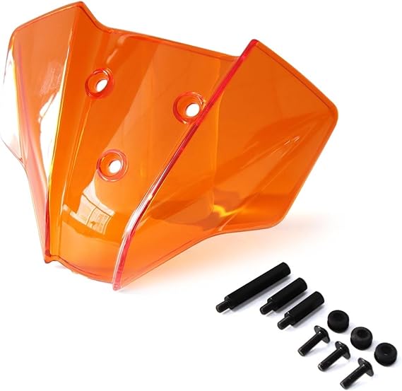 Motorcycle Screen Extension Fit For 390 Duke 250 Duke 250 Duke 125 390 Duke 2024 2025 Motorcycle Windshield Flyscreen Front Wind Deflector(Orange)