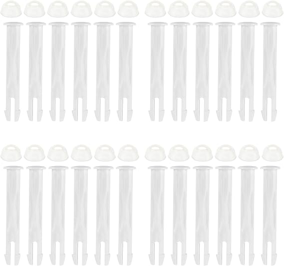 24PCS Plastic Pool Joint Pins & Rubber Seals,Replacement Pool Joint Pins for Frame & Round Intex Pool,Professional Swimming Pools Replacement Parts(24,2.36inch/6cm)