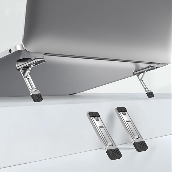 McStorey Cep Telefonu ve Dizüstü Bilgisayar Standı | Katlanabilir İnce Metal Braket | Taşınabilir, Ergonomik Laptop ve Telefon Standı | Masaüstü Çok Amaçlı Destek 1 Adet Ayak