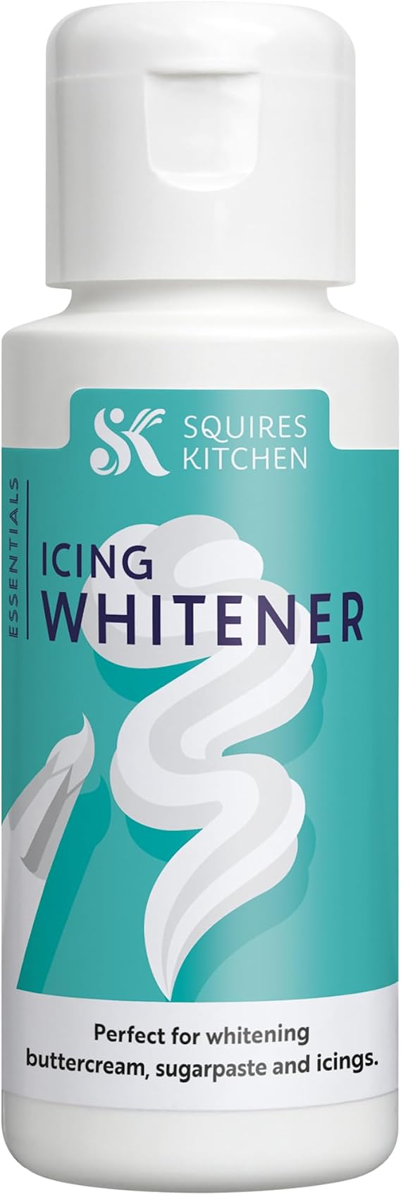Squires Kitchen Essentials Food Colouring Icing Whitener For Whitening Buttercream, Sugarpaste or Icing - 80g