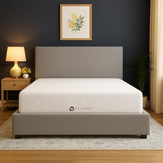 DS Living Pureflex Orthopaedic Memory Foam Mattress – Back Pain Relief, Breathable Material, UK Made, CertiPUR, Fire Safe, Washable Cover,Size 4FT6 Double Mattress (135 x 190cm) Depth 10 inch (25cm)
