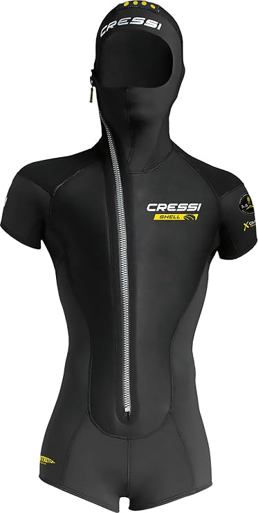 CRESSI Shell Man Jacket 5mm – Short Sleeved Oversuit made of Ultra Stretch Neoprene with Differentiated Thicknesses 5+3.5mm