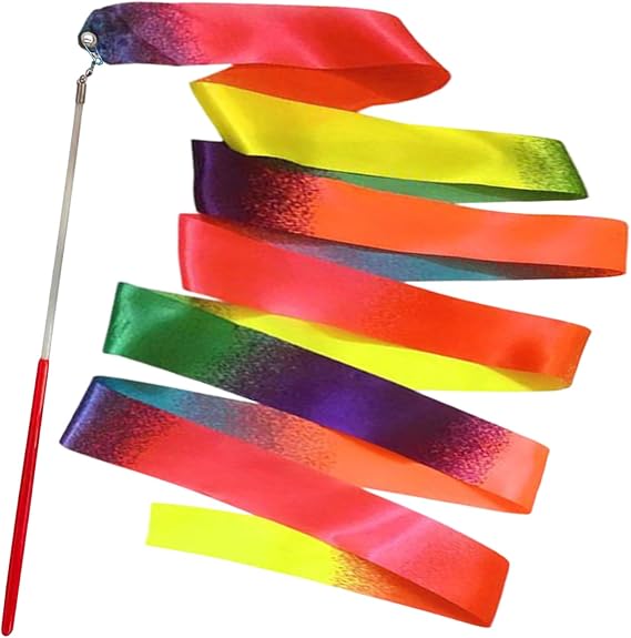Ribbon Dancer Wand for Kids Gradient Color Dancing Training Supplies