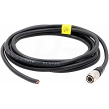 HangTon Hirose 6 Pin Male HR10A-7P-6P to Open End Flying Cable Bare Wire for Nikon Topcon Trimble Sokkia Pentax Surveying Instrument (Straight 6-pin, 10m)