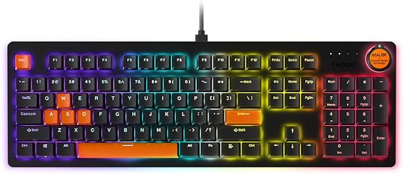 Spigen ArcPlay RGB Kablolu Mekanik Gaming Klavye Oyuncular İçin Tasarlandı Multi-Fonksiyon Ses Ayarı (Cherry MX Brown Switch / 8000 HZ) Ingilizce Q - APP06427