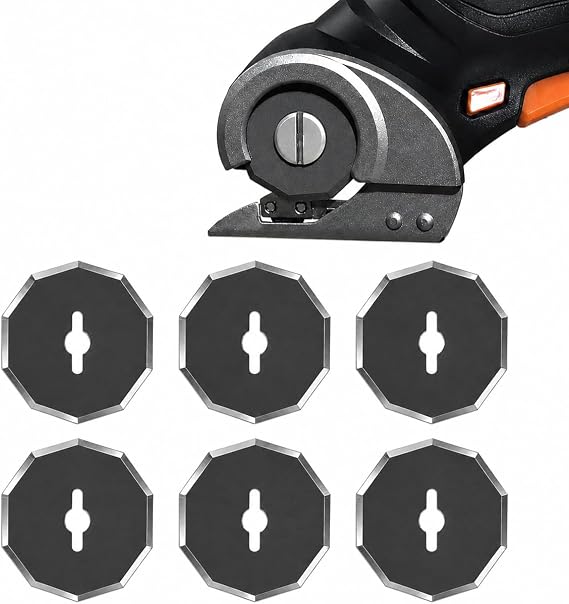 Worx ZipSnipコードレス電気はさみ用交換ブレード6個。シャープな炭素鋼切断刃。WA2300、RC2600K、RC2601、RC2602、WX080L、WX081L、その他の電気はさみに対応。
