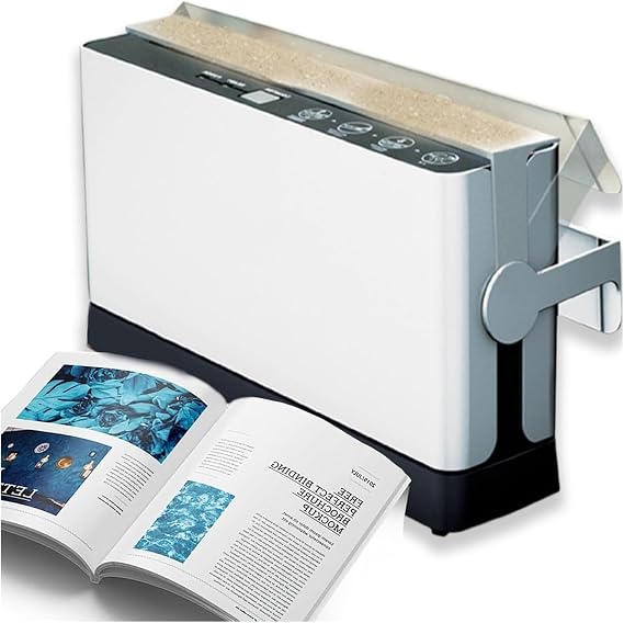 Thermal Cinch Binding Machine, 200 Sheets Capacity, with Cooling Slot, Fast Heating Speed, A4/a5/a6 Hot Melt Book Binder for Magazine Photo Documents, Reports