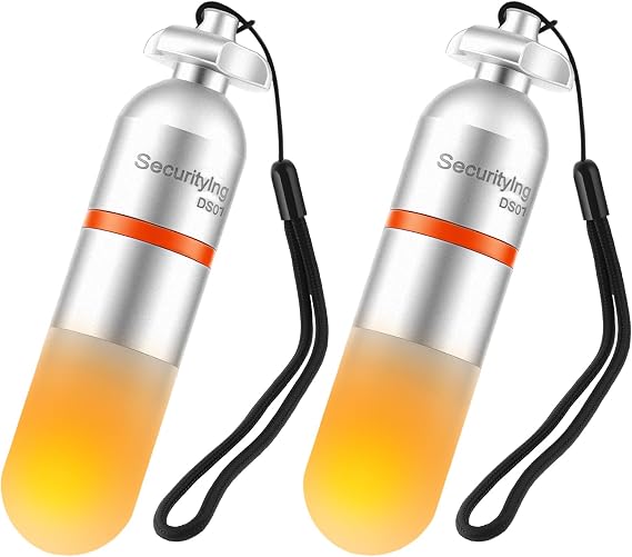 SecurityIng 2Pcs Scuba Dive Strobe Signal Light-Yellow [Energy Class A+++]