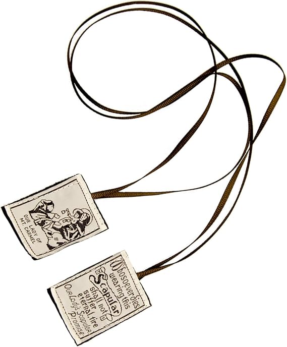 Catholic Scapular Brown Scapulars Our Lady of Mount Devotional Necklace for Religious Ceremonies Sacramental