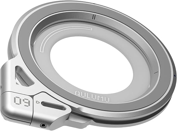 Aulumu G09 Manyetik Halka Kavrama | Çok Yönlü Döndürme | MagSafe Uyumlu | Alüminyum Alaşımlı Yapı | Sağlam Çift Taraflı Manyetik Ataşman | Kulp Halkası Telefon Standı Dahildir - Gümüş