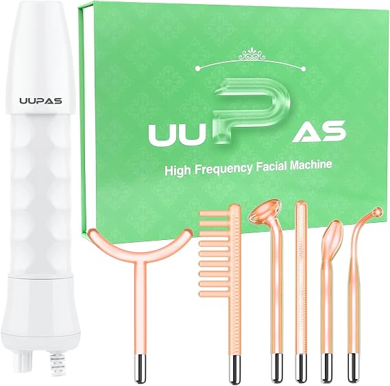 High Frequency Wand - UUPAS High Frequency Facial Wand with 6 Different
