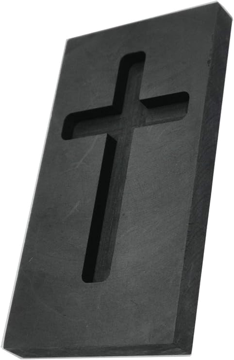 LLF Cross Graphite Casting Ingot Mold Metal Refining Scrap Gold Silver Cross Mold
