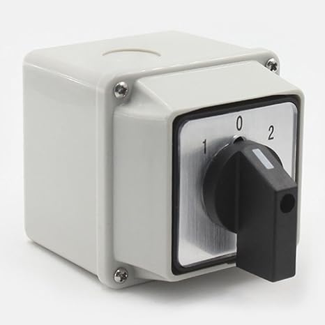 32A Switch with Waterproof Outer Box Universal Rotary Cam Selector Switch for Converting Control Circuits (3 Positions 8 Terminals)