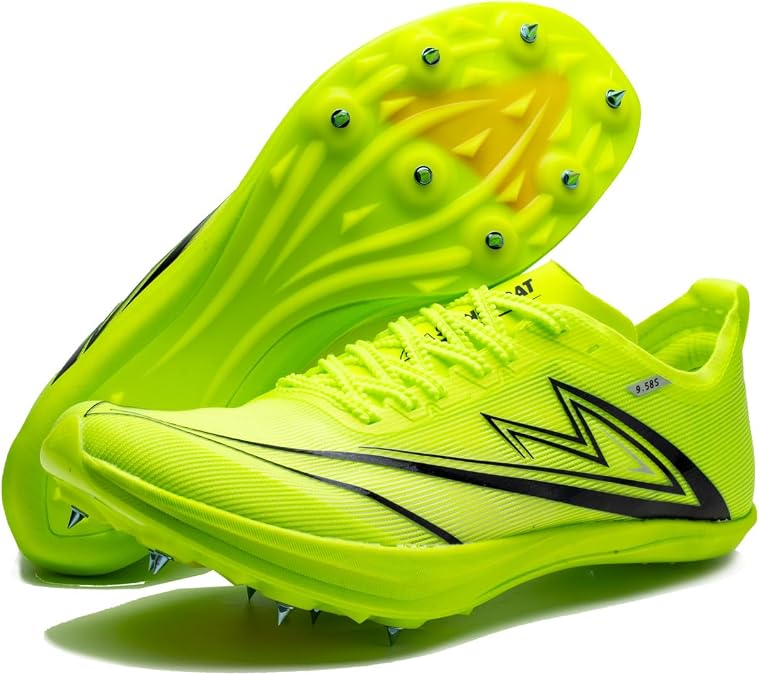 Track and Field Shoes Men Women Kids Spikes Sneakers Full-Length Carbon Plate Track Race Jumping Sneakers Girls Professional Running Tarck Spikes Shoes Boys