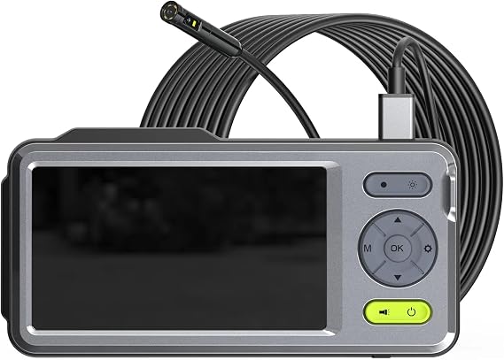 Borescopes endoscopes NTS500B inspect camera 1080P 5" IPS Screen 5mm Triple Lens Endoscope Inspection Camera IP67 Borescope 5m 8 Leds Built-in Microphone