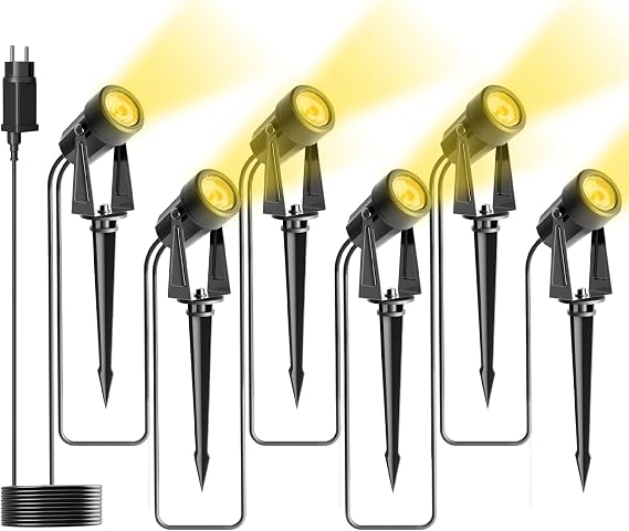 Bomcosy 20M Garden Spike Lights Mains,3000K,IP65,for Pathway [Energy Class F]