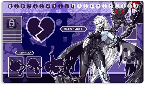 プレイマット デジモン DTCG マット Lady Devimon アニメ TCG CCG OCG トレーディングカードゲームマット ゾーン付き + 無料バッグ付き ZD002-150-SM