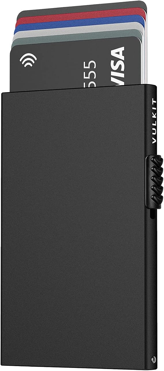 VULKIT Card Wallet for Men Credit Card Holder RFID Blocking Pop Up Card Holder Women Minimalist Wallet Slim RFID Wallet