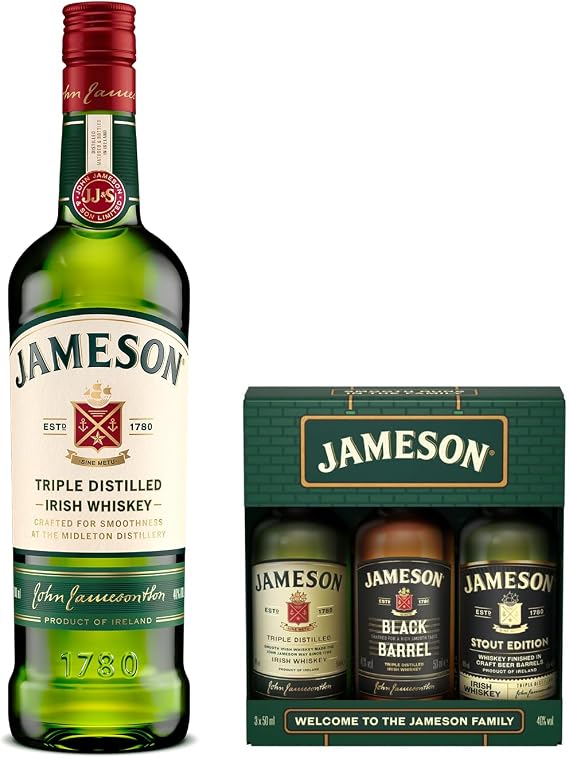 Jameson 70cl & Jameson Irish Miniatures Gift Box (3 x 50ml) Bundle